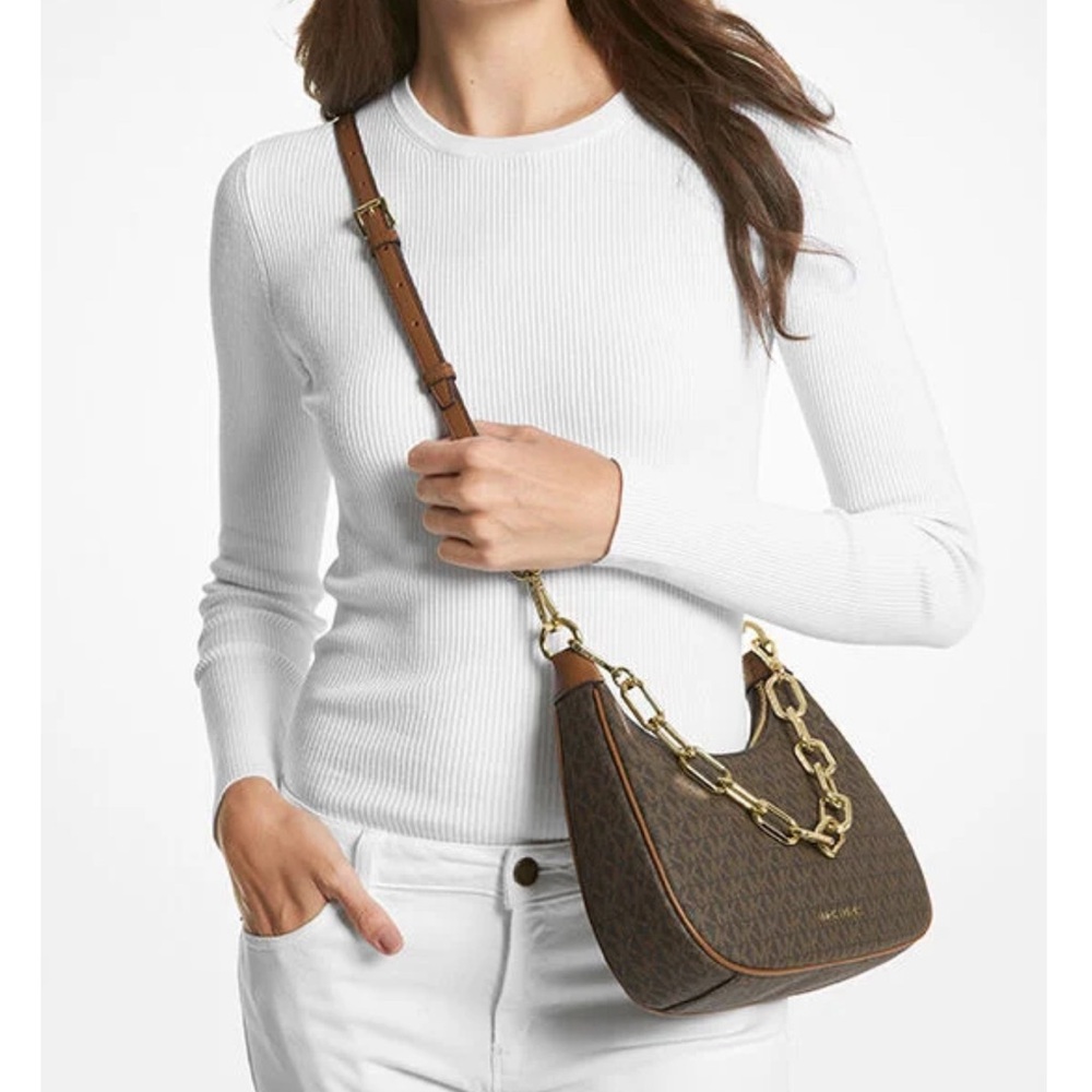 Michael Kors Cora Signature Logo Shoulder Bag and Crossbody - Picture 2 of 12